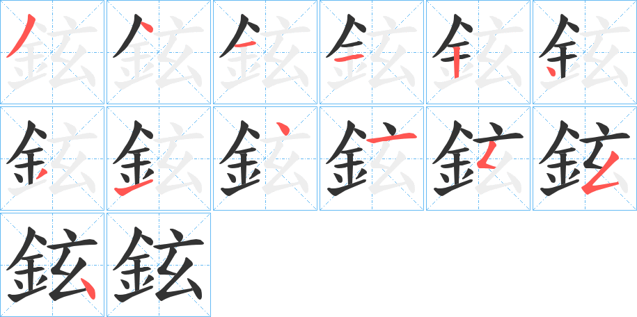 鉉字笔画写法